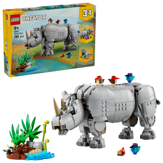 LEGO Wild Animals: Mighty Rhino with Birds 31171 Creator